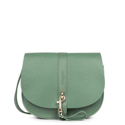 sac besace - foulonné double hook #couleur_vert-fort-in-or