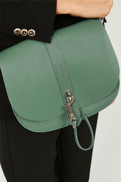 sac besace - foulonné double hook #couleur_vert-fort-in-or
