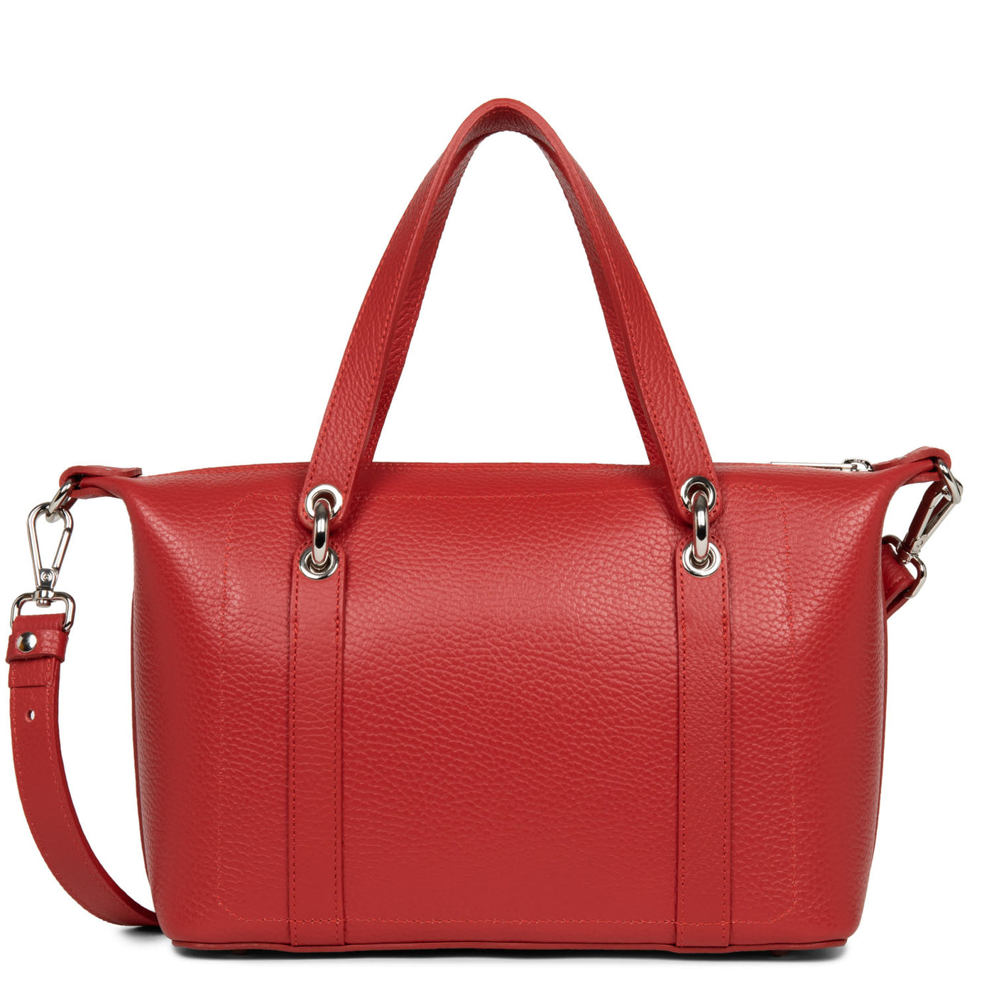sac à main - foulonne double #couleur_rouge-in-poudre