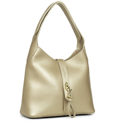sac hobo - foulonné double hook #couleur_champagne-in-nude