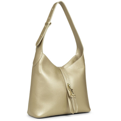 grand sac hobo - foulonné double hook #couleur_champagne-in-nude