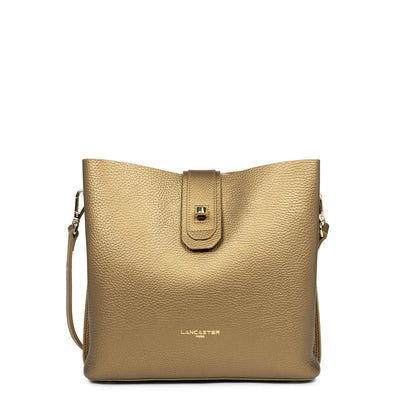 petit sac seau - foulonné double #couleur_gold-antic-in-naturel