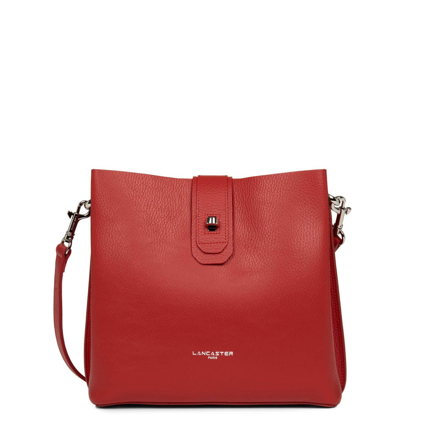 petit sac seau - foulonné double #couleur_rouge-in-poudre