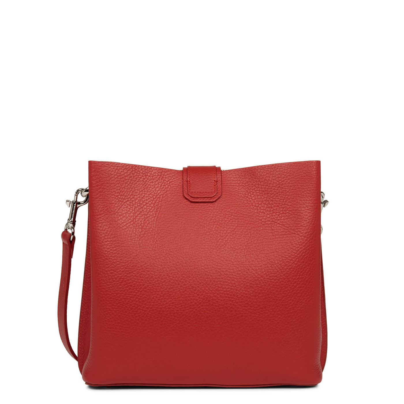 petit sac seau - foulonné double #couleur_rouge-in-poudre