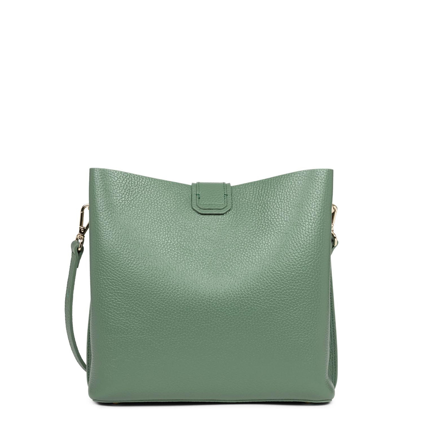 petit sac seau - foulonné double #couleur_vert-fort-in-or