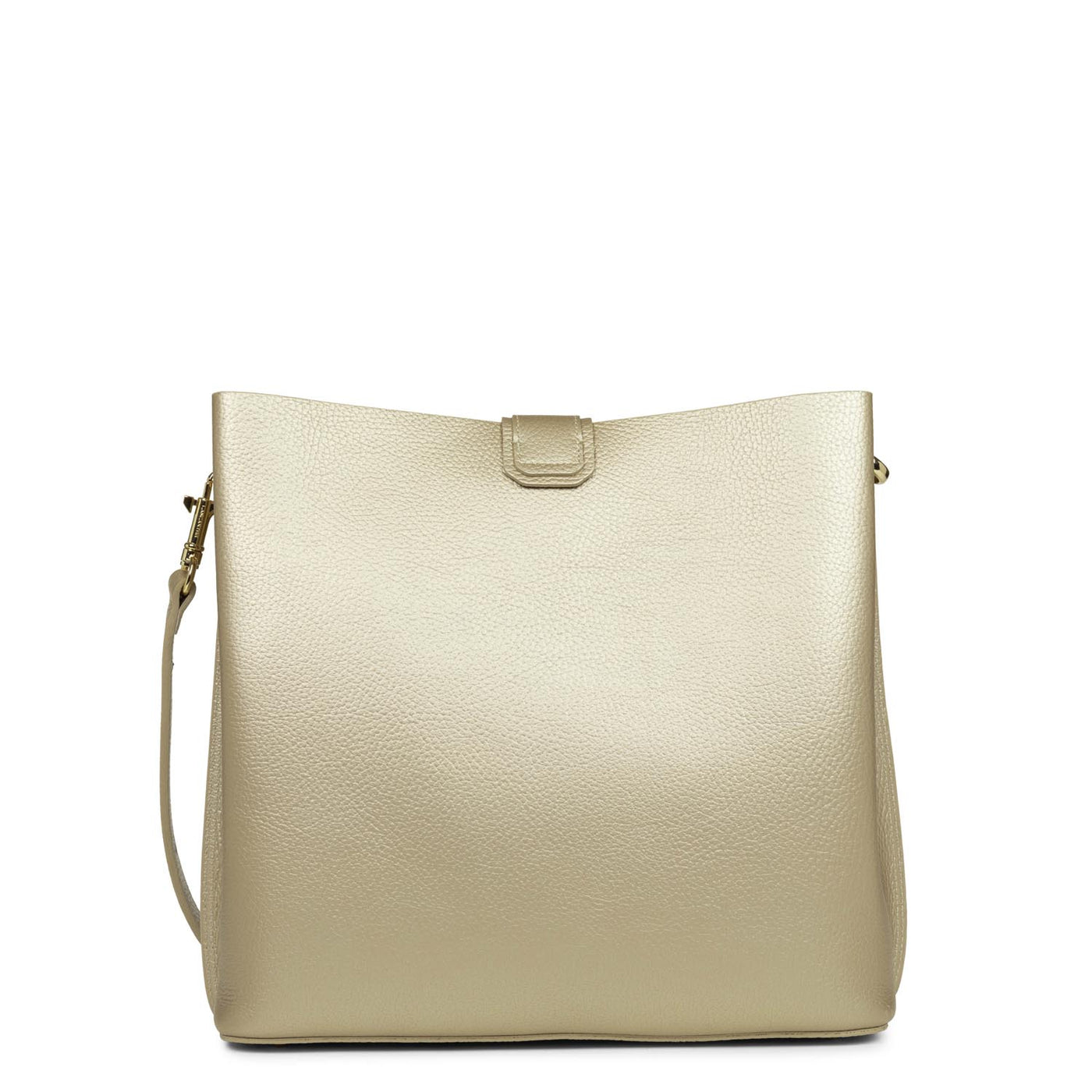 sac seau - foulonne double #couleur_champagne-in-nude