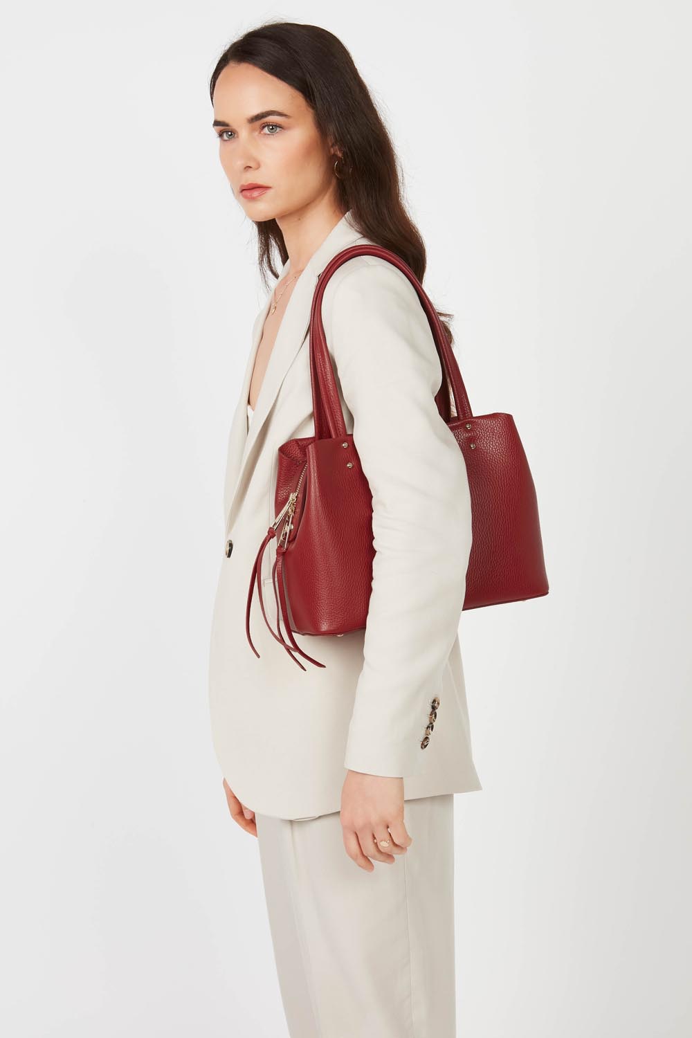 sac cabas épaule - foulonné double 