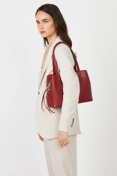 sac cabas épaule - foulonné double #couleur_carmin-in-blush