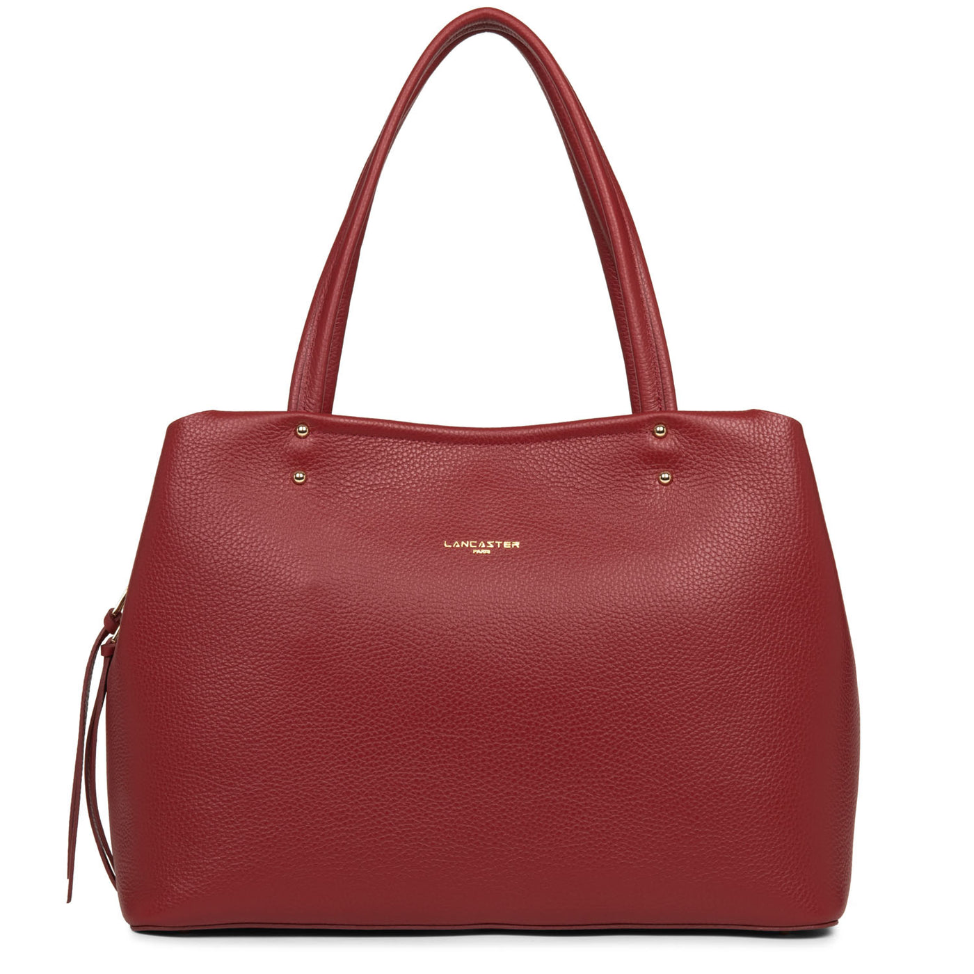 grand sac cabas épaule - foulonné double #couleur_carmin-in-blush