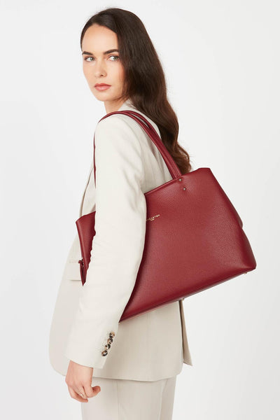 grand sac cabas épaule - foulonné double #couleur_carmin-in-blush