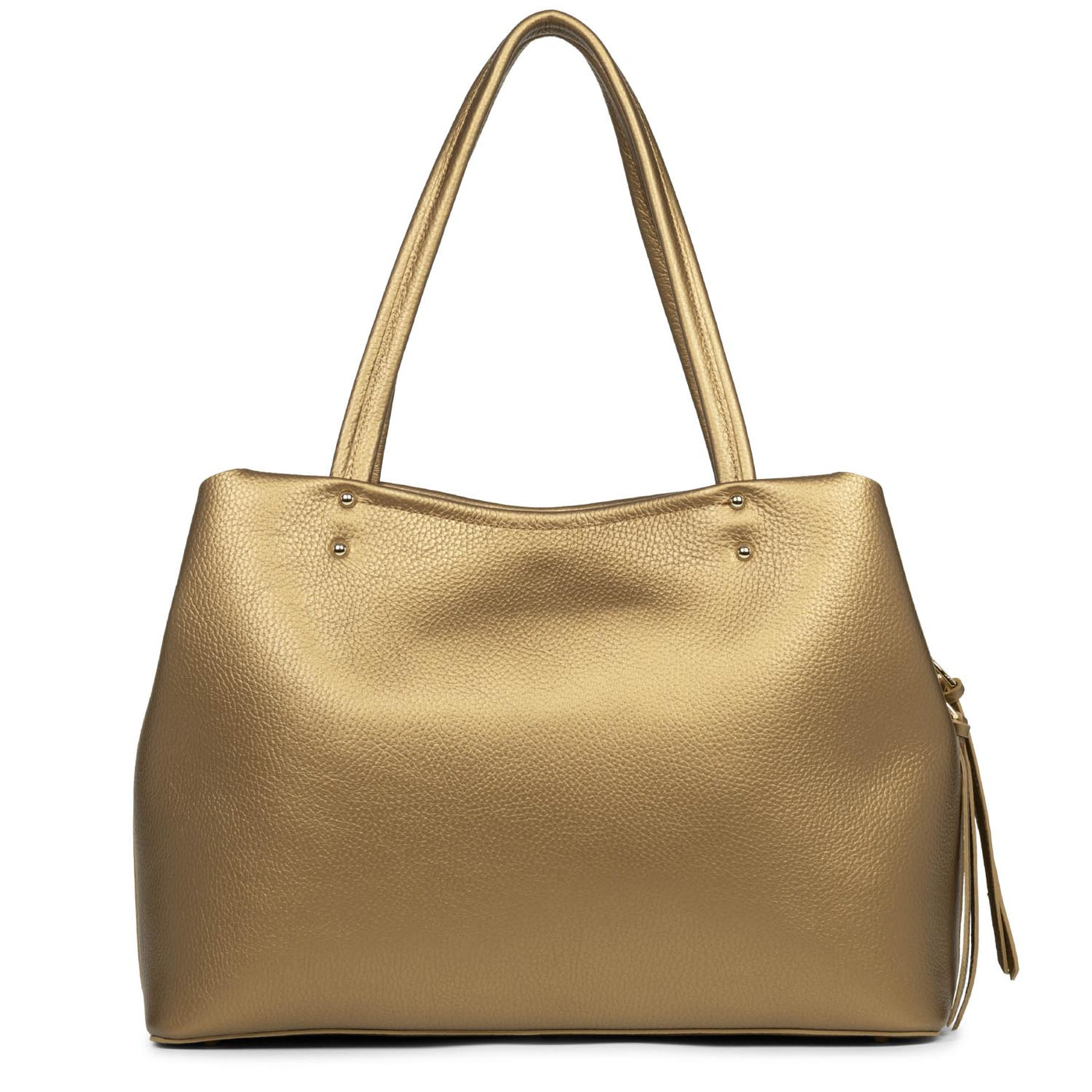 grand sac cabas épaule - foulonné double #couleur_gold-antic-in-naturel