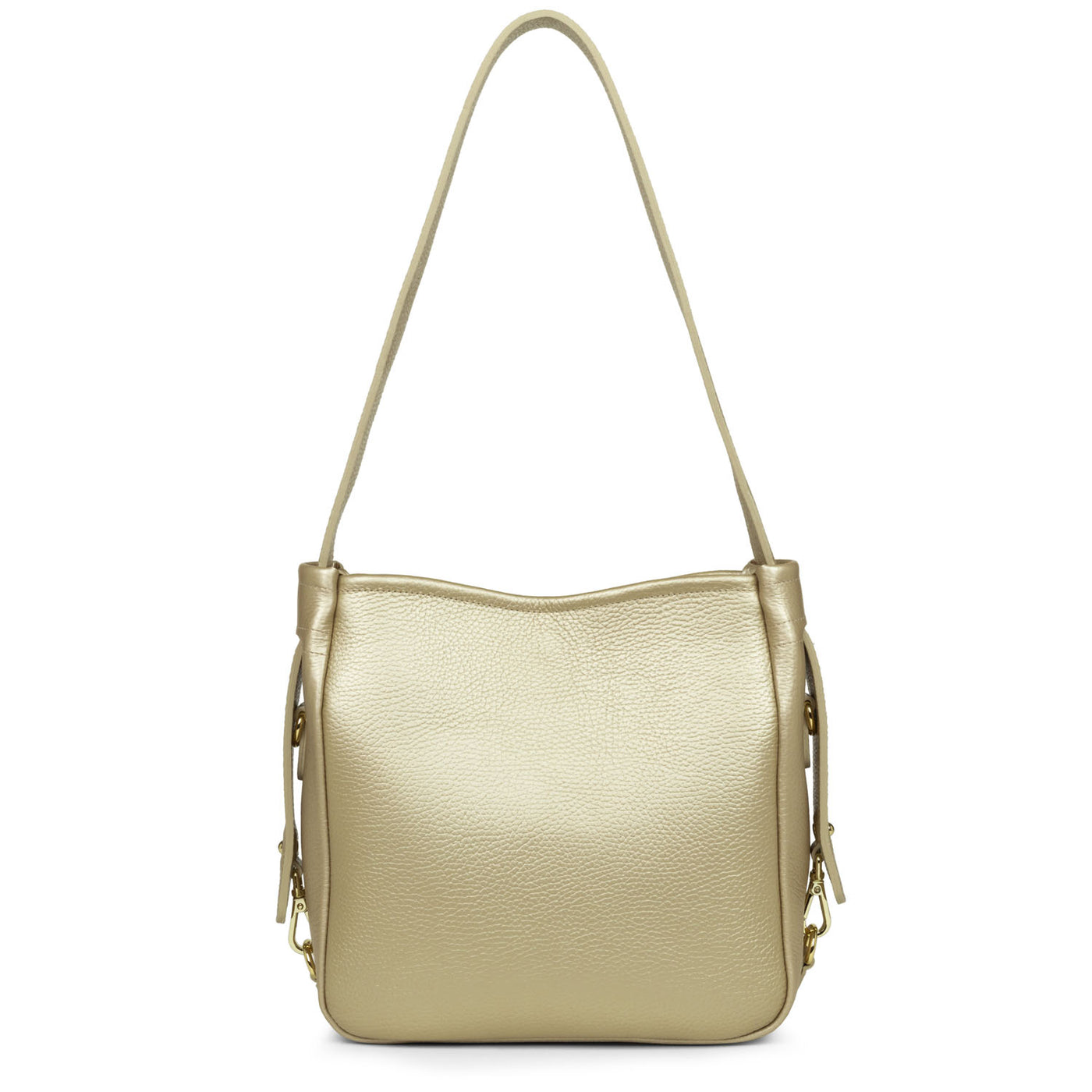 sac seau - foulonne double #couleur_champagne-in-nude