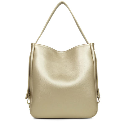 grand sac seau - foulonne double #couleur_champagne-in-nude