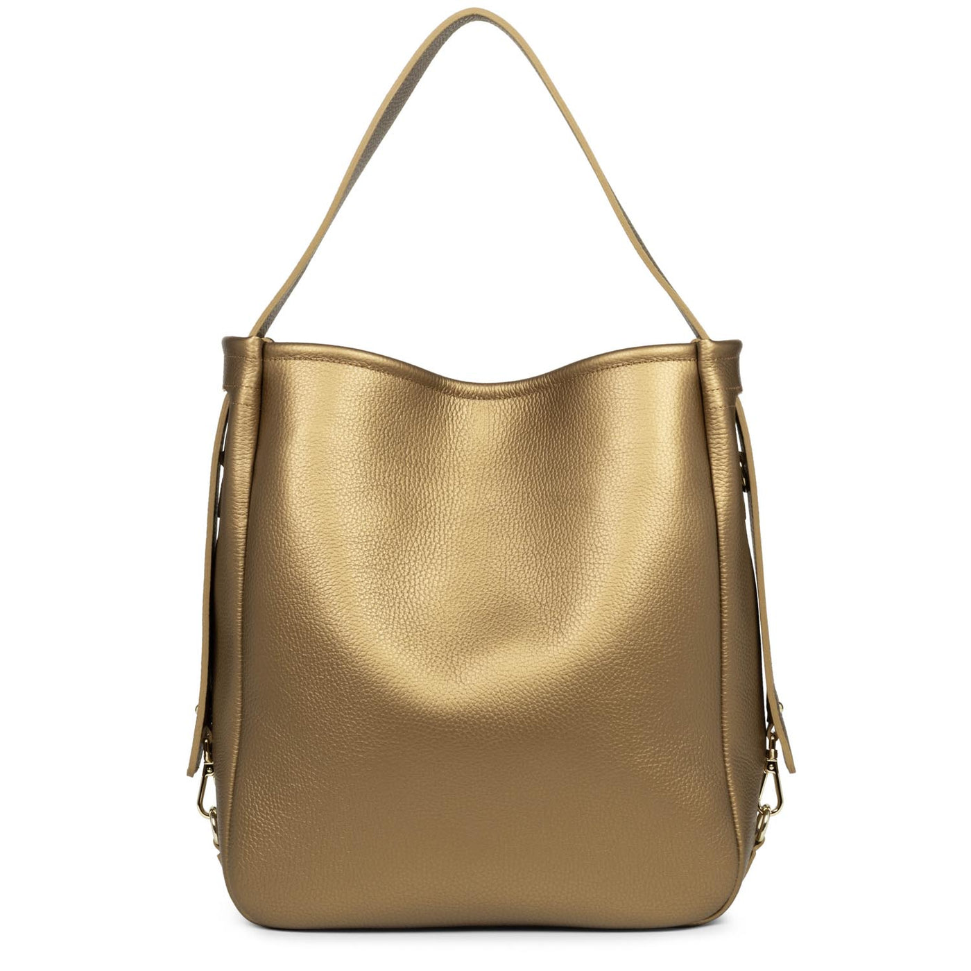 grand sac seau - foulonne double #couleur_gold-antic-in-naturel