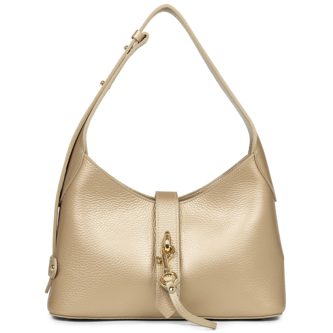 sac hobo - foulonné double hook #couleur_champagne-in-nude