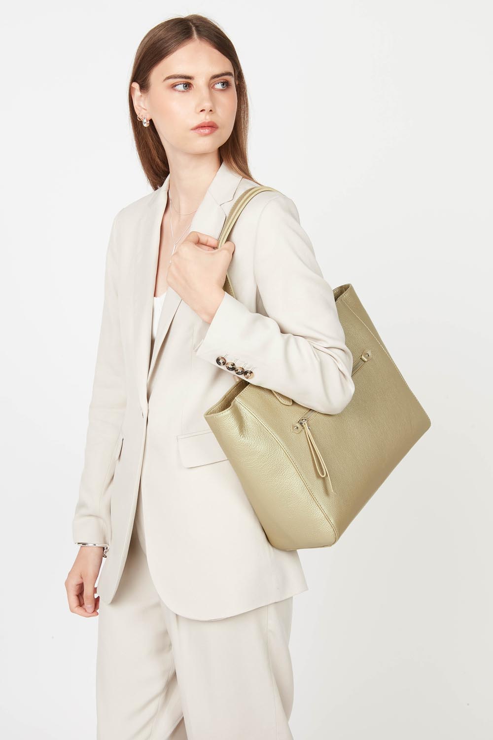 sac cabas épaule - firenze #couleur_champagne