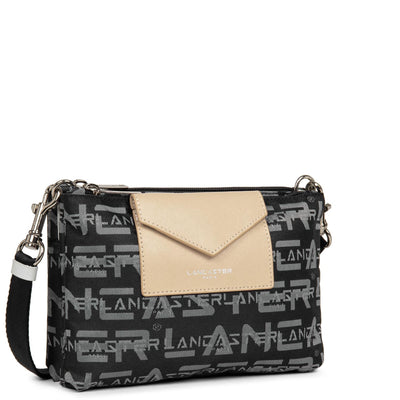 petit sac trotteur - logo kba #couleur_noir-gris-poudre
