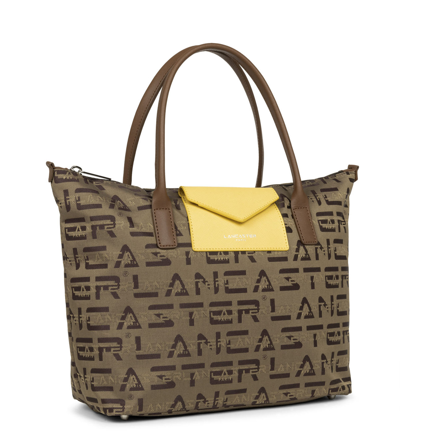 sac cabas main - logo kba #couleur_marron-vison-jaune