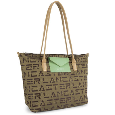 sac cabas épaule - logo kba #couleur_marron-naturel-jade