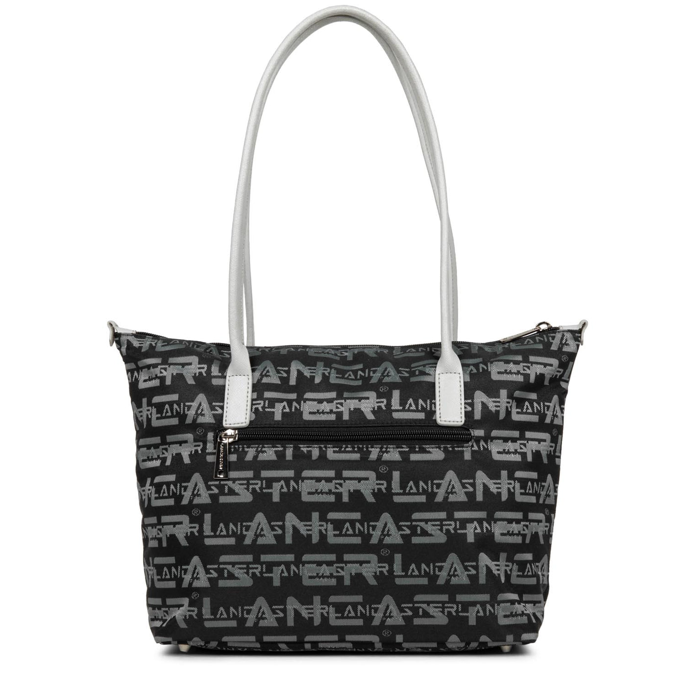 sac cabas épaule - logo kba #couleur_noir-gris-poudre