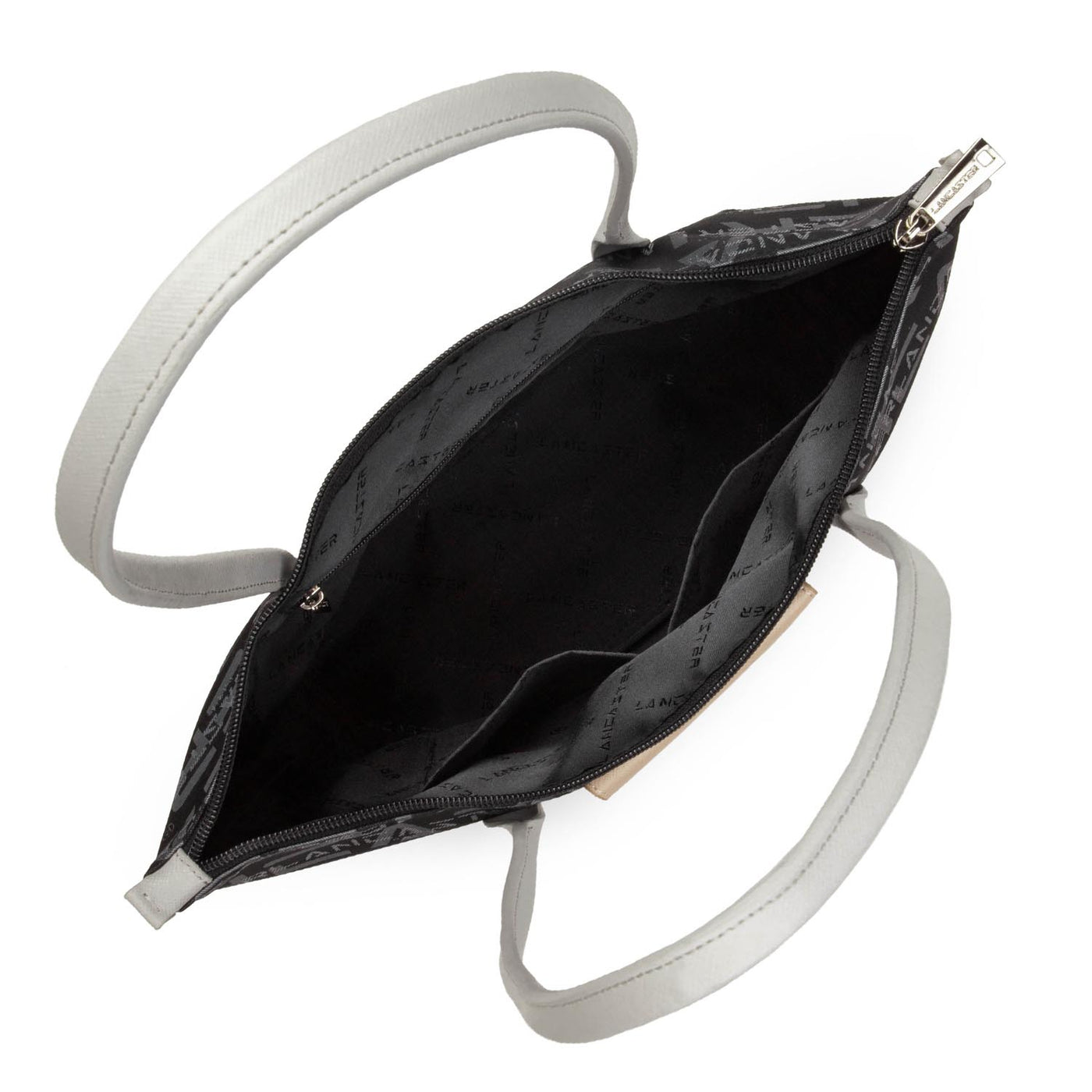 sac cabas épaule - logo kba #couleur_noir-gris-poudre