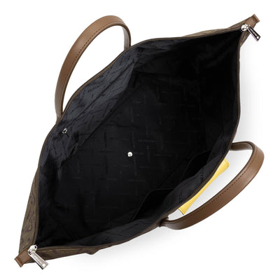sac 24/48h - logo kba #couleur_marron-vison-jaune