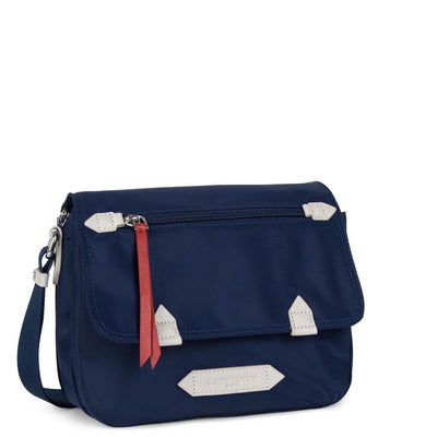 sac gibecière - basic sport #couleur_bleu-fonc-beige-rouge