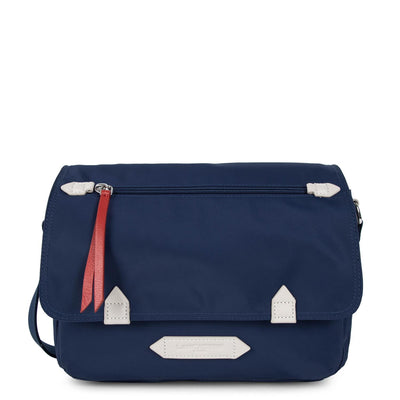 sac gibecière - basic sport #couleur_bleu-fonc-beige-rouge