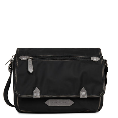 sac gibecière - basic sport #couleur_noir-taupe-galet