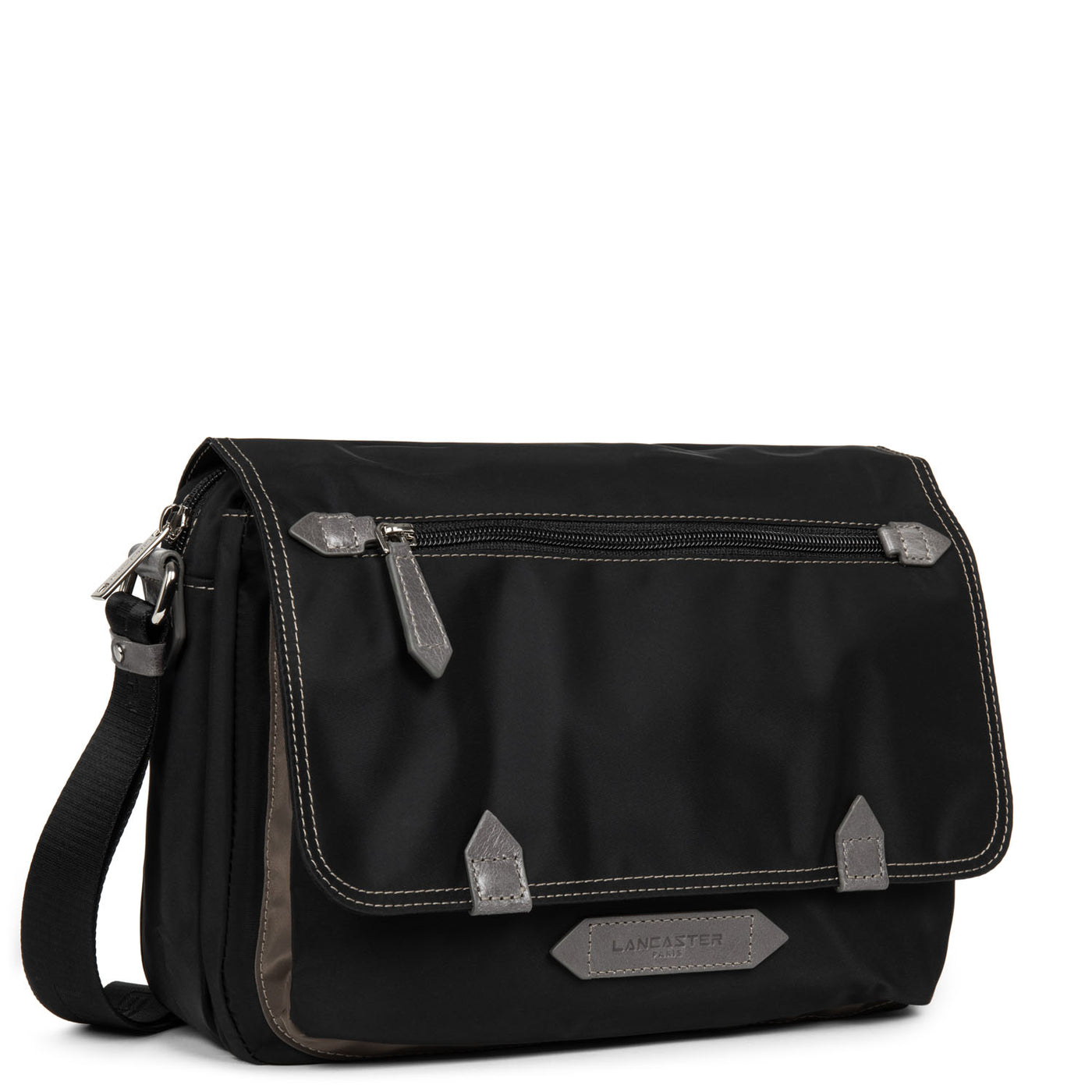 sac gibecière - basic sport #couleur_noir-taupe-galet