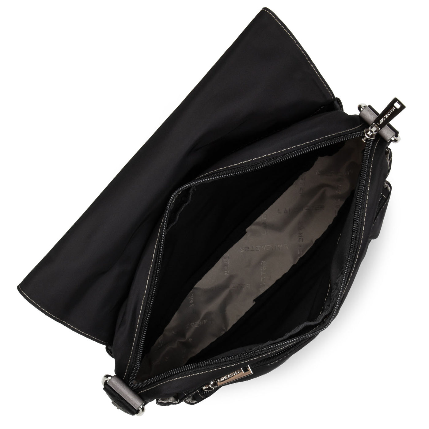 sac gibecière - basic sport #couleur_noir-taupe-galet