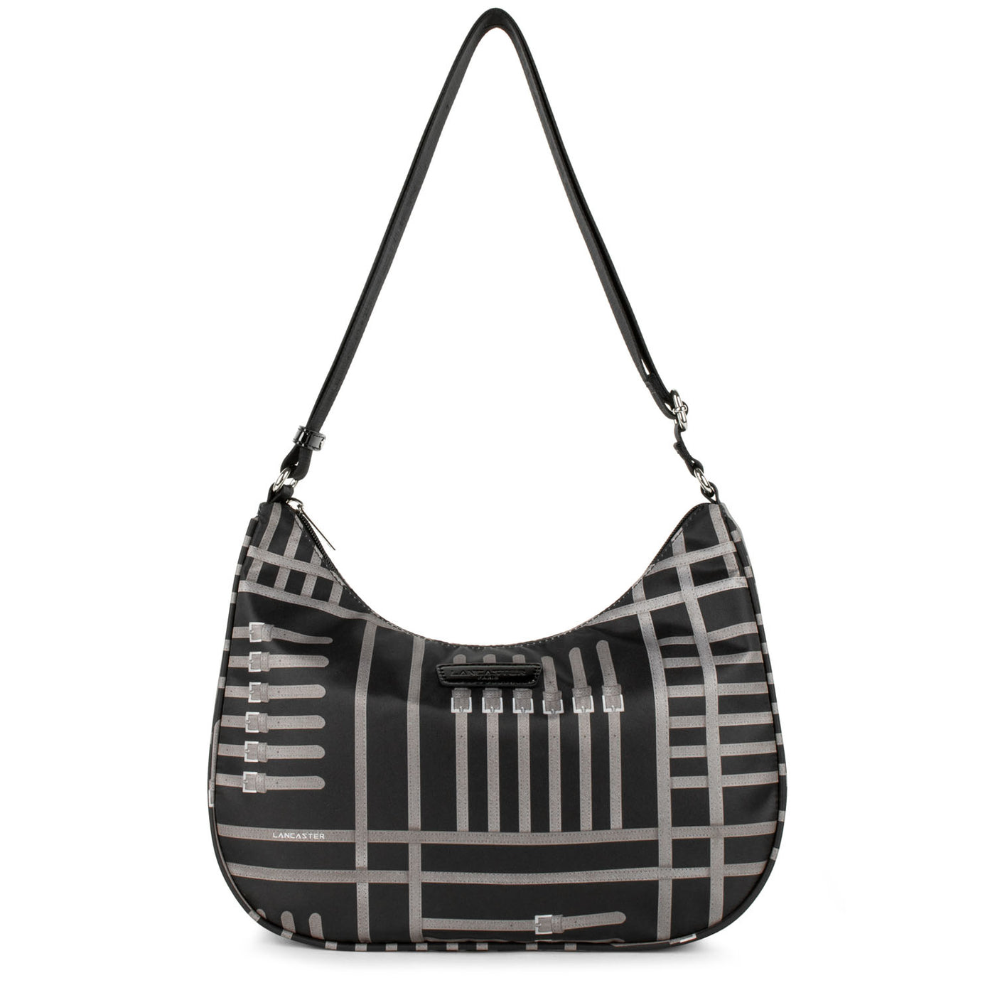 sac besace - basic verni #couleur_noir-taupe