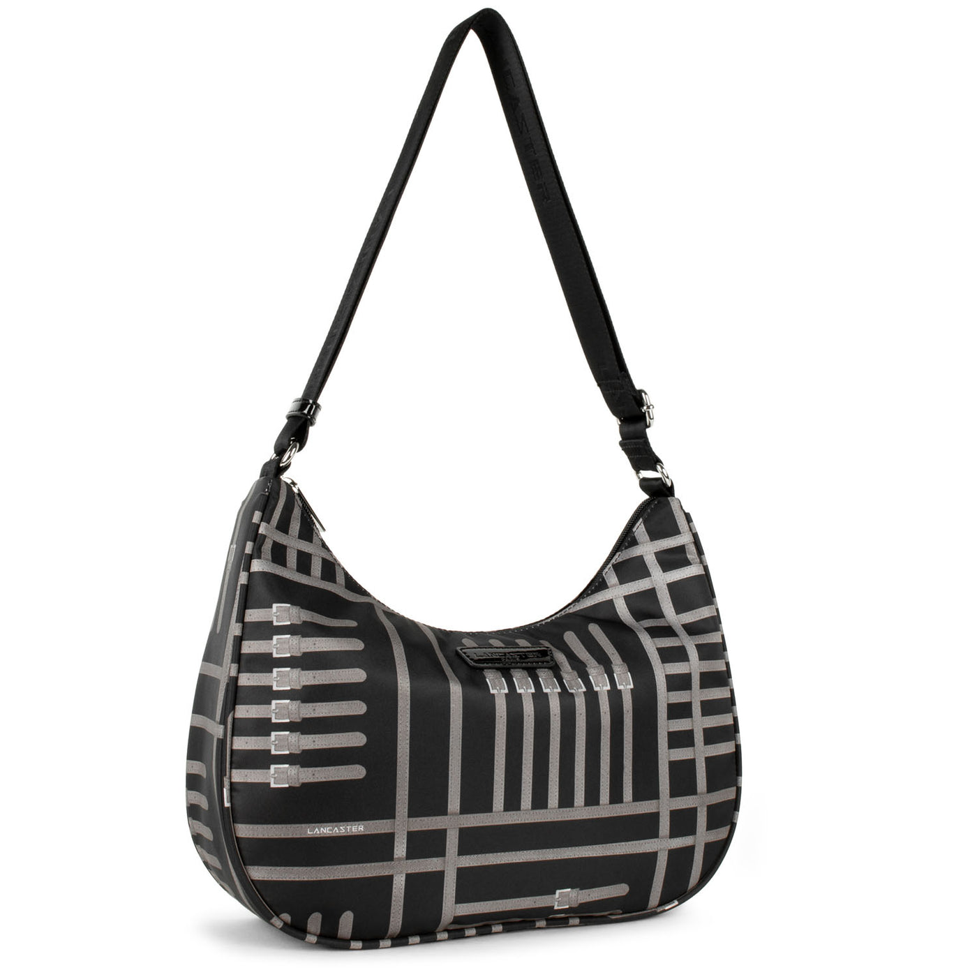 sac besace - basic verni #couleur_noir-taupe