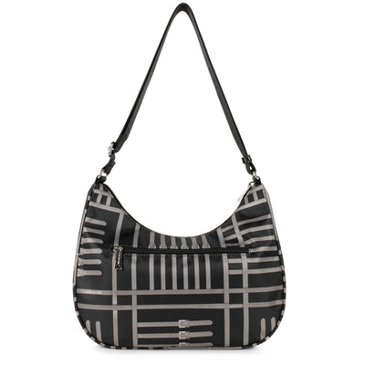 sac besace - basic verni #couleur_noir-taupe