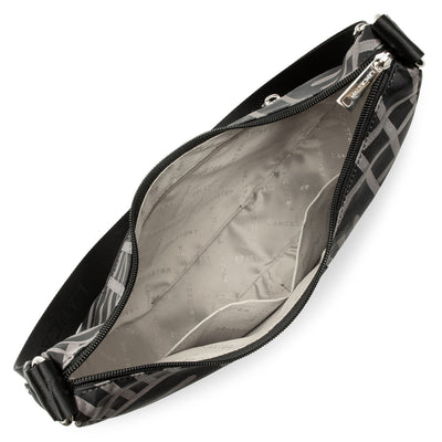 sac besace - basic verni #couleur_noir-taupe