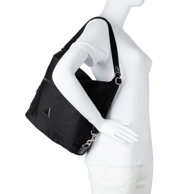 sac seau - basic verni new #couleur_noir-taupe