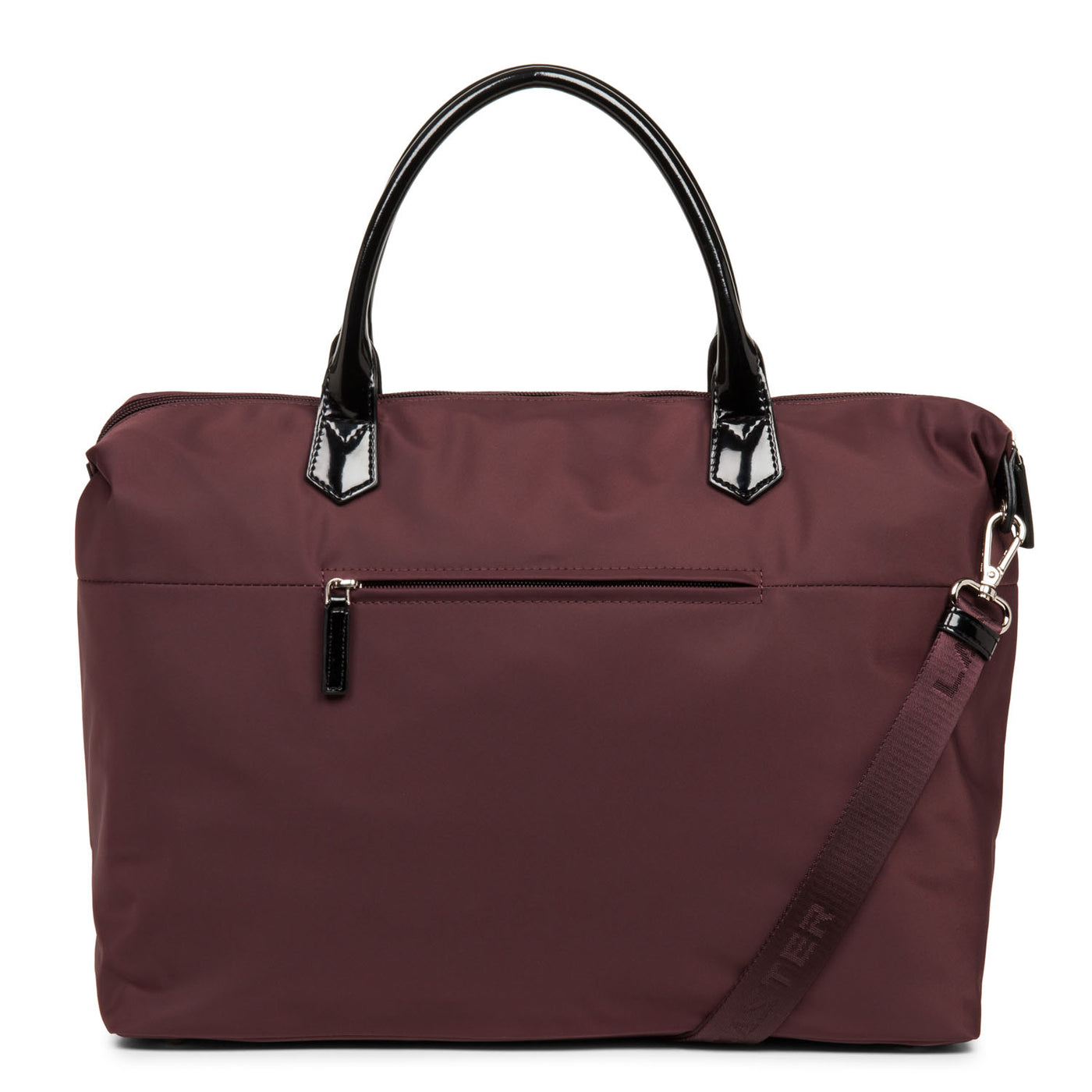 grand sac cabas main - basic verni #couleur_bordeaux-noir
