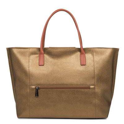 grand sac cabas main - maya #couleur_bronze-camel-potiron
