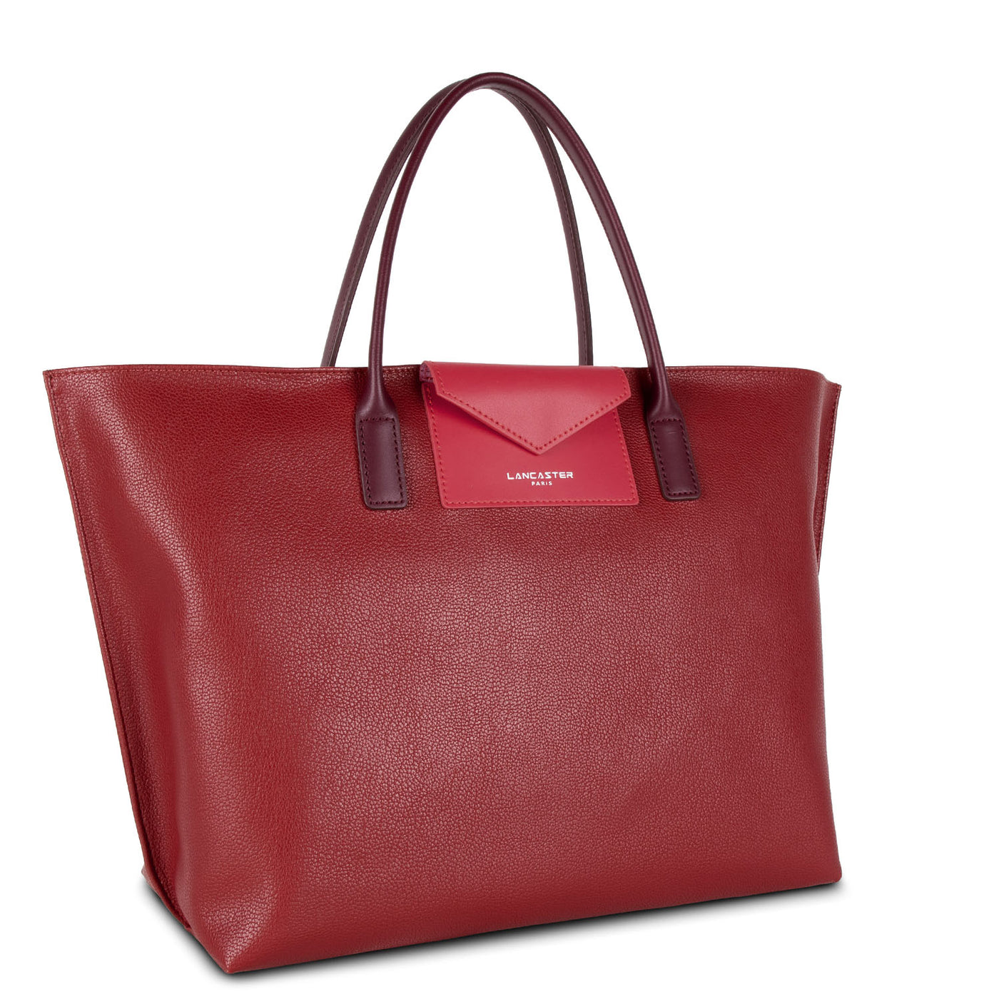 grand sac cabas main - maya #couleur_carmin-framboise-pourpre