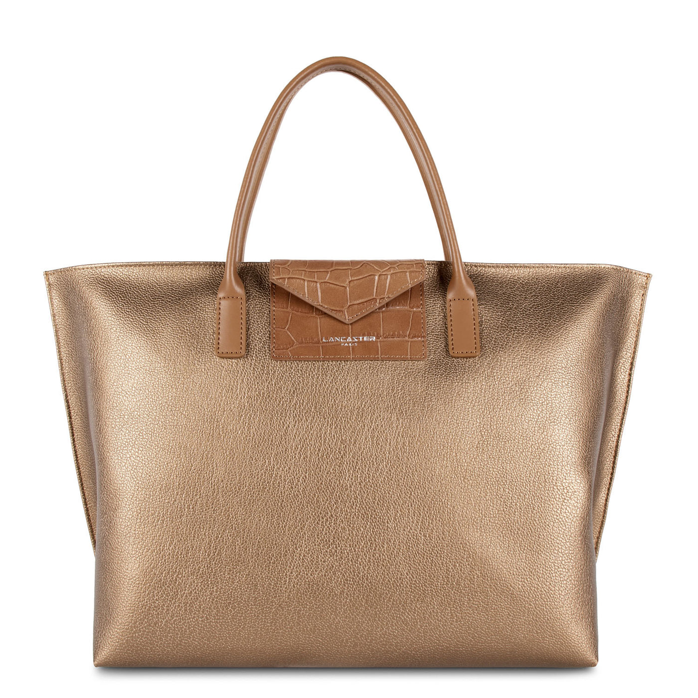 grand sac cabas main - maya #couleur_cuivre-noisette-camel