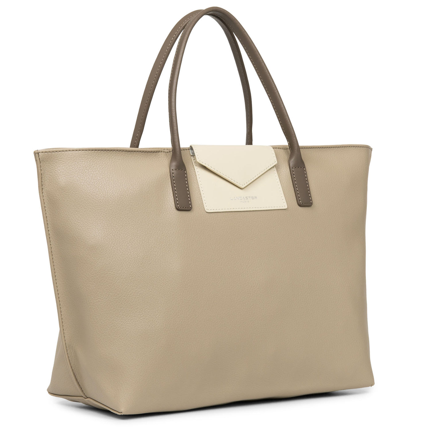 grand sac cabas main - maya #couleur_galet-ivoire-taupe