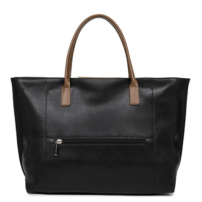 grand sac cabas main - maya #couleur_noir-nude-vison