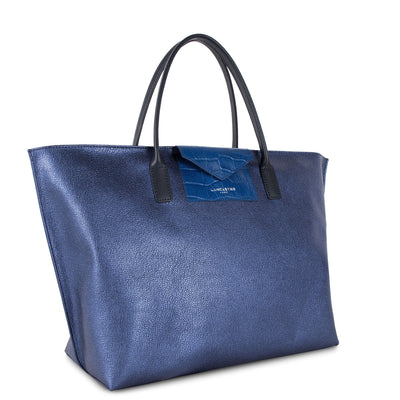 grand sac cabas main - maya #couleur_saphir-bleu-roi-bleu-fonc