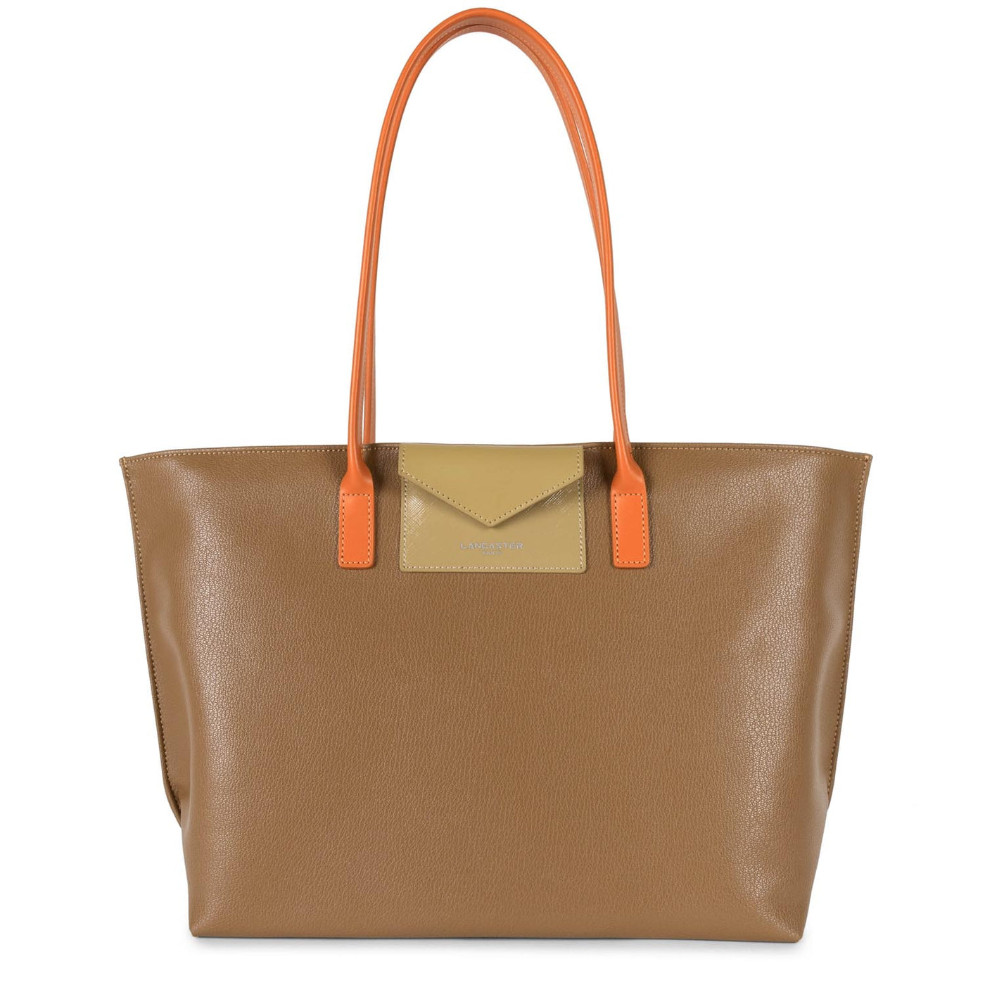grand sac cabas épaule - maya #couleur_camel-naturel-orange