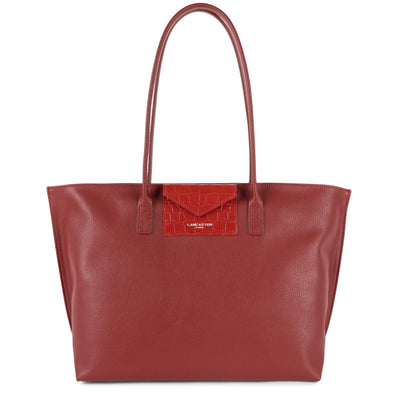 grand sac cabas épaule - maya #couleur_carmin-rouge-carmin