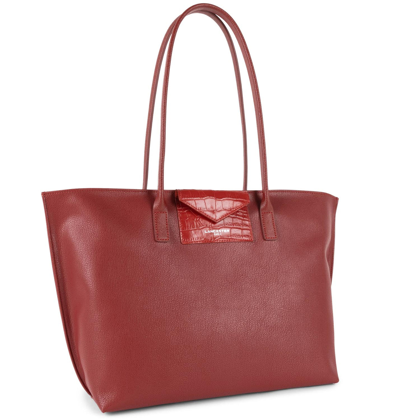 grand sac cabas épaule - maya #couleur_carmin-rouge-carmin