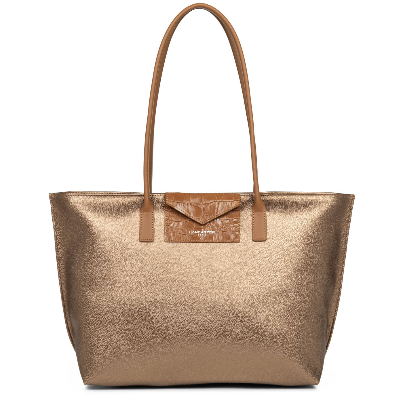 grand sac cabas épaule - maya #couleur_cuivre-noisette-camel