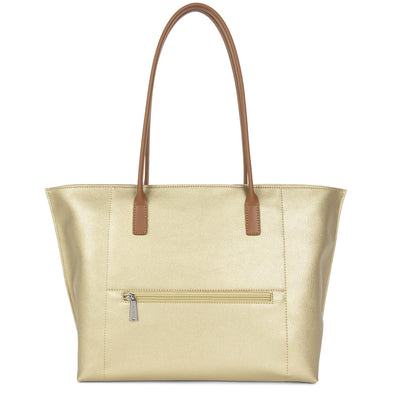 grand sac cabas épaule - maya #couleur_or-mat-beige-camel