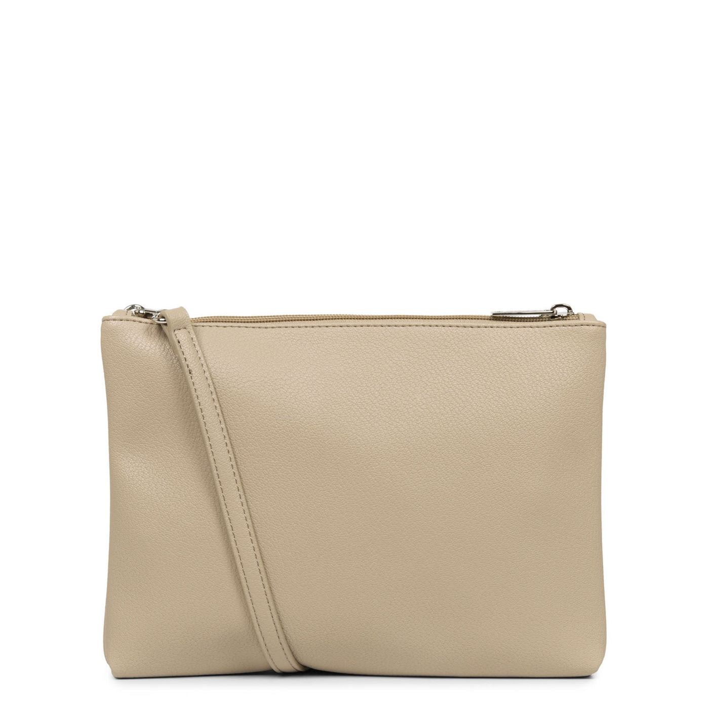 double pochette - maya #couleur_galet-ivoire-taupe