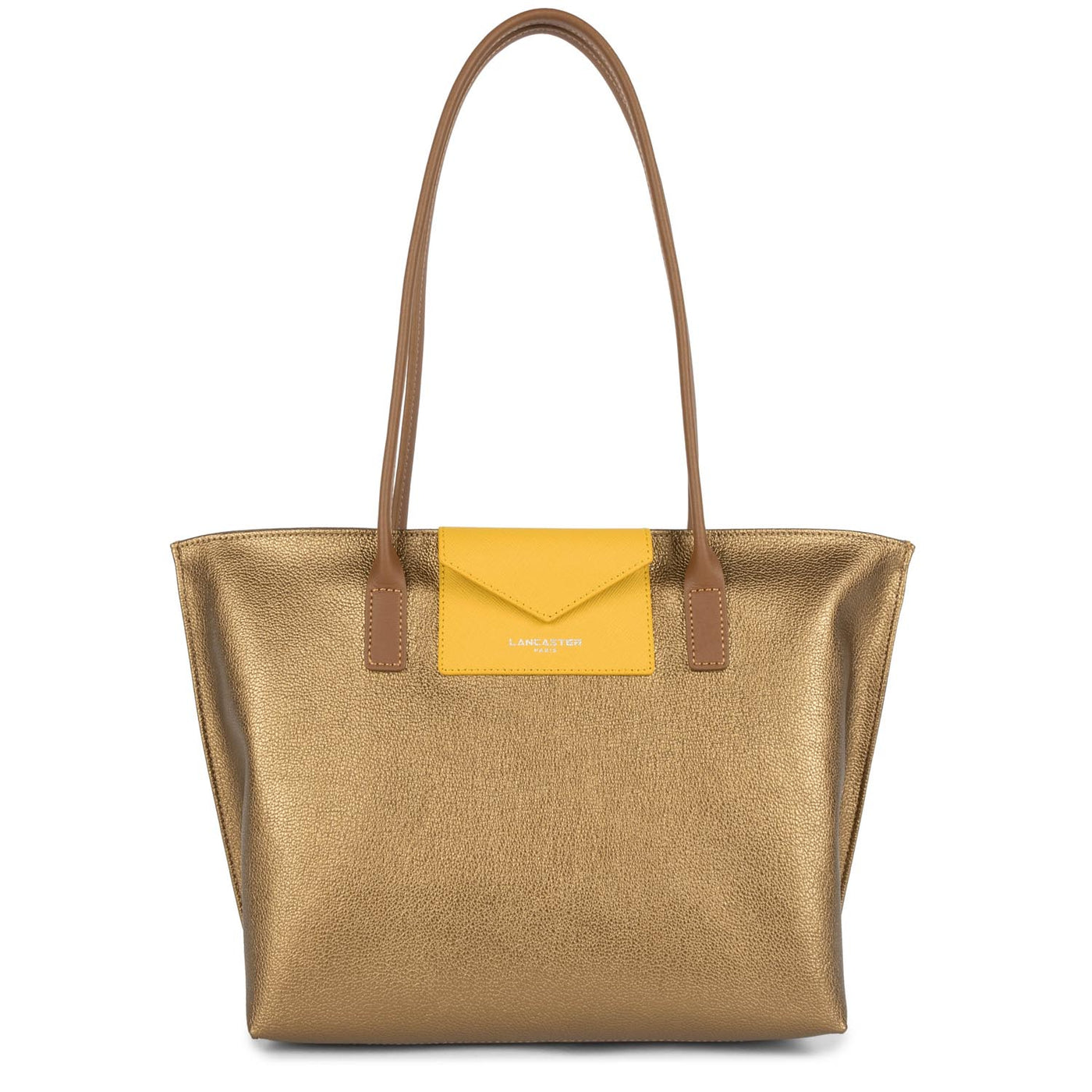 sac cabas épaule - maya #couleur_bronze-jaune-camel